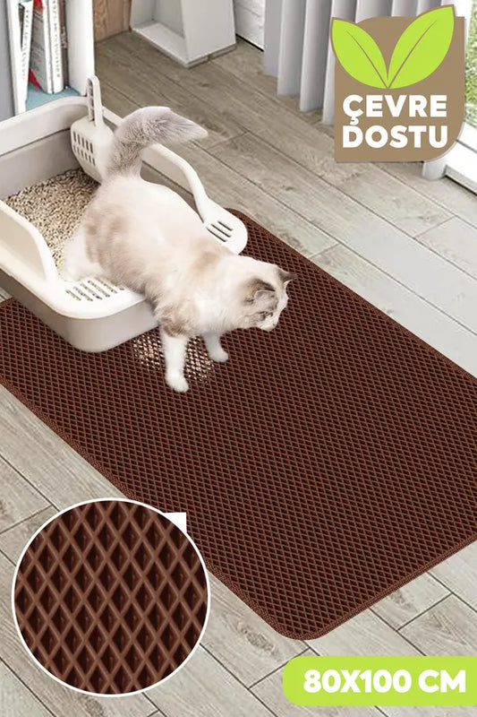 PatiPaspası™ Hücreli Kedi Tuvaleti Önü Paspası | Çift Katmanlı Kedi Kumu Toplama Matı